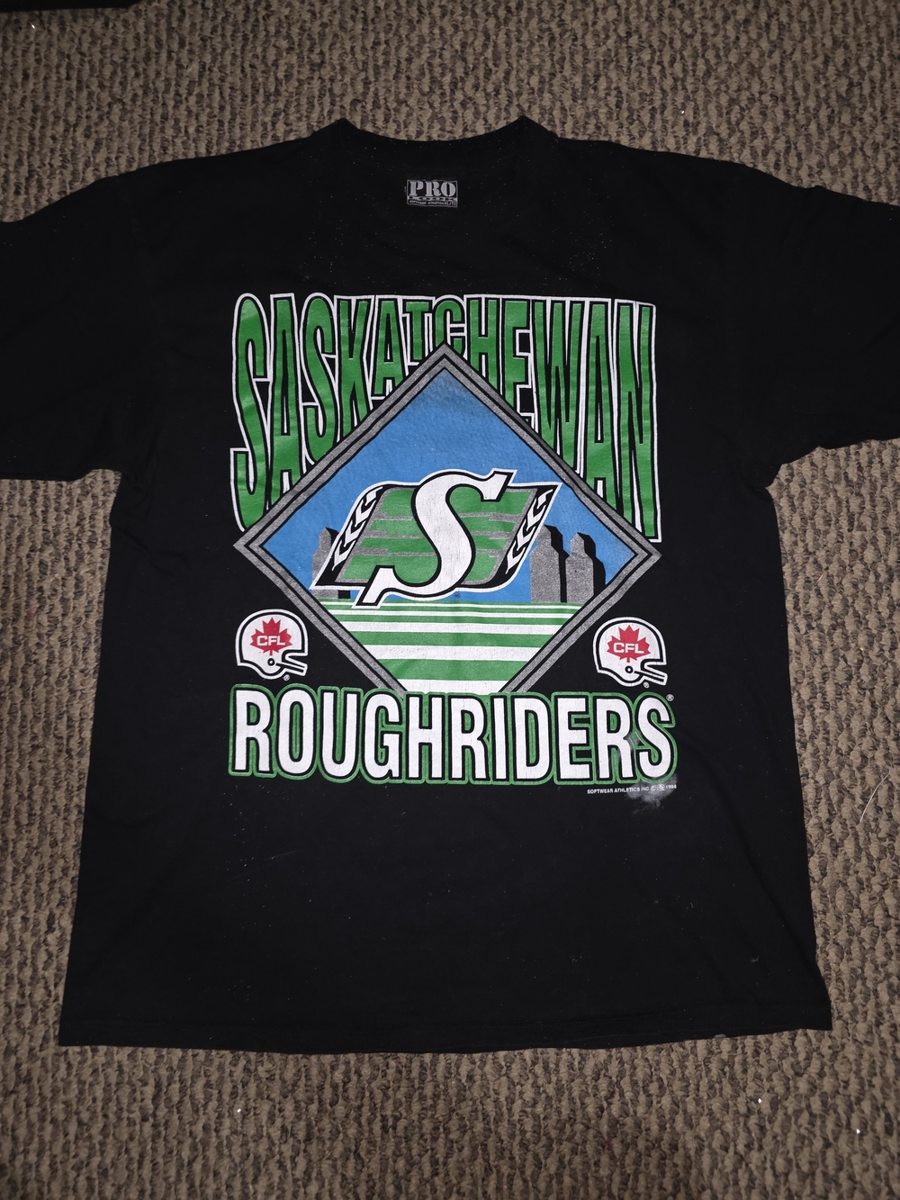 Saskatchewan Roughriders Black Graphic Tee
